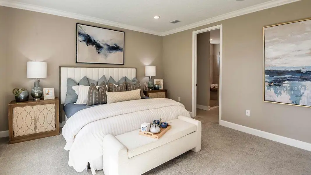 Furnished interior view inside a new home in Colbert Landings, Palm Coast (Image 9). Furnished interior view inside a new home in Colbert Landings, Palm Coast (Image 9).