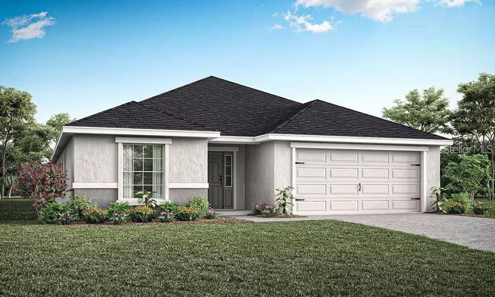 Front exterior of a new home in VillaMar, Winter Haven, FL, highlighting curb appeal (Image 1).