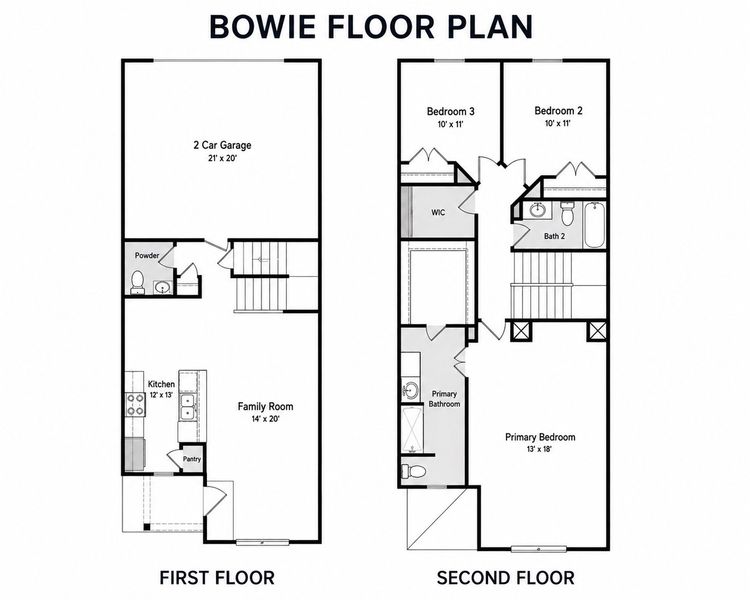 2D floor plan layout of this home in Seven Oaks Townhomes, Tomball, TX (Image 2). 2D floor plan layout of this home in Seven Oaks Townhomes, Tomball, TX (Image 2).