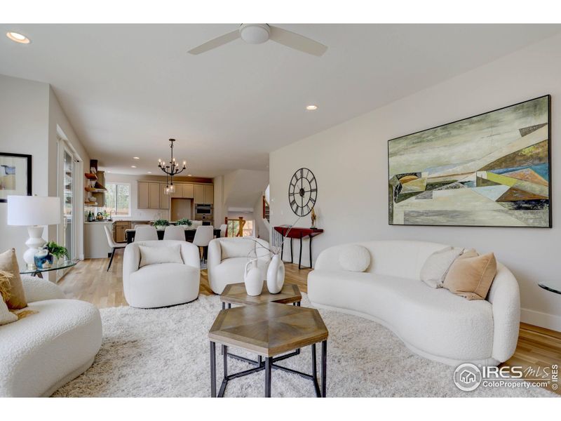 High ceilings and lots of natural light