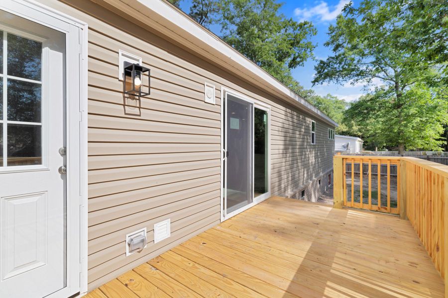 Exterior details and patio area of a home in , Cross (Image 22).