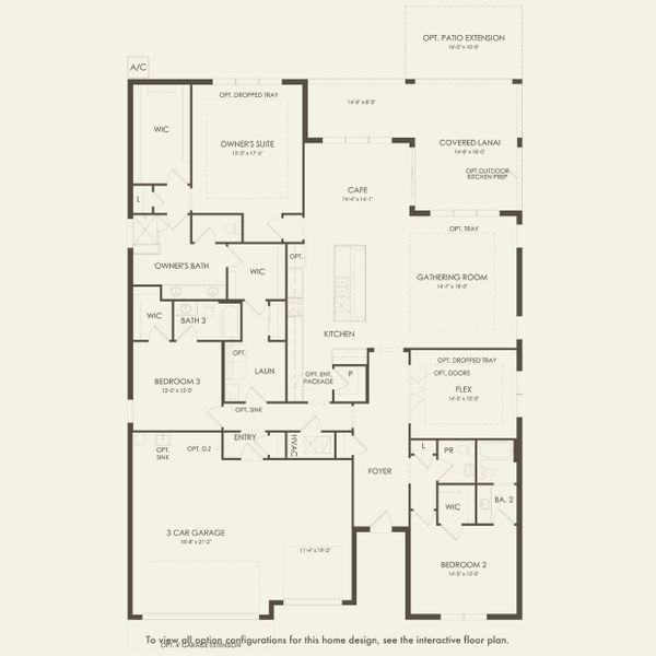 2D floor plan layout for the Renown by Del Webb in Del Webb Lakehaven, Clermont, FL (Image 3).