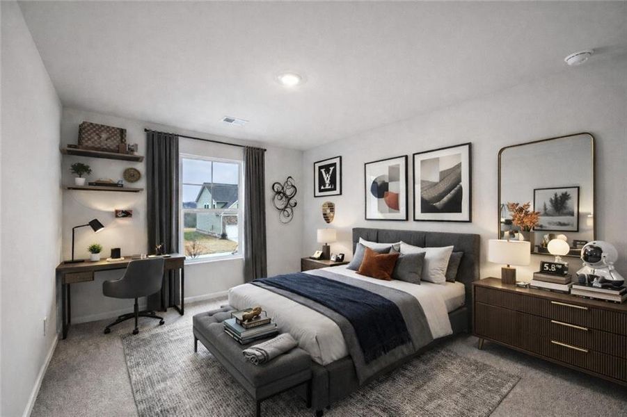 Furnished interior view inside a new home in The Hills at Cedar Creek, Winder (Image 14).