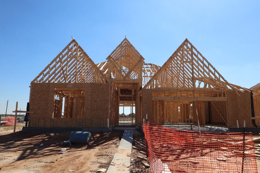 In-progress construction of a new home in Dunham Pointe, Cypress, TX (Image 33).
