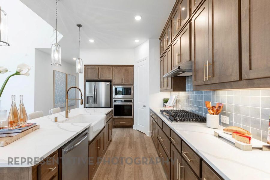 Furnished interior view inside a new home in Lariat: 50ft. lots, Liberty Hill (Image 12).