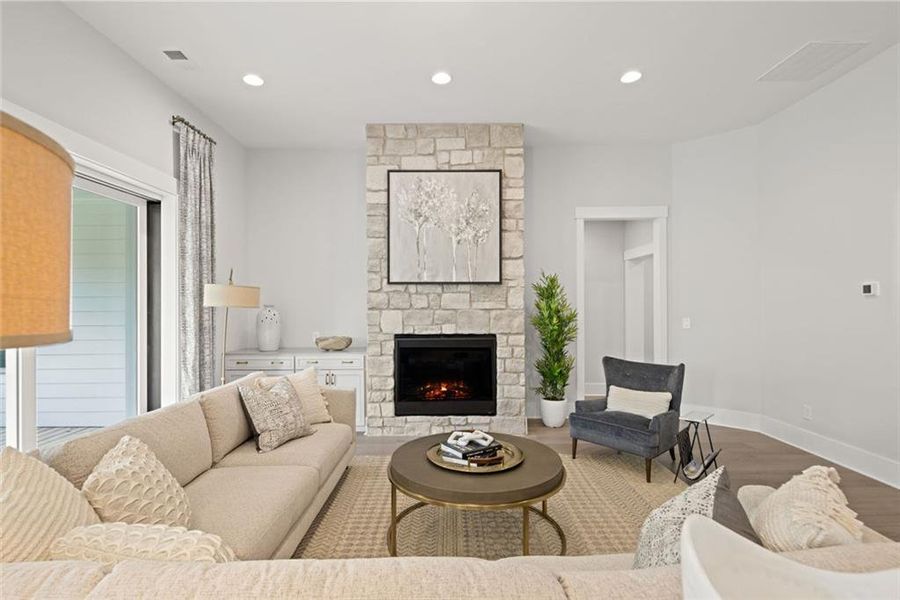 Furnished interior view inside a new home in Soleil Belmont Park, Canton (Image 35).