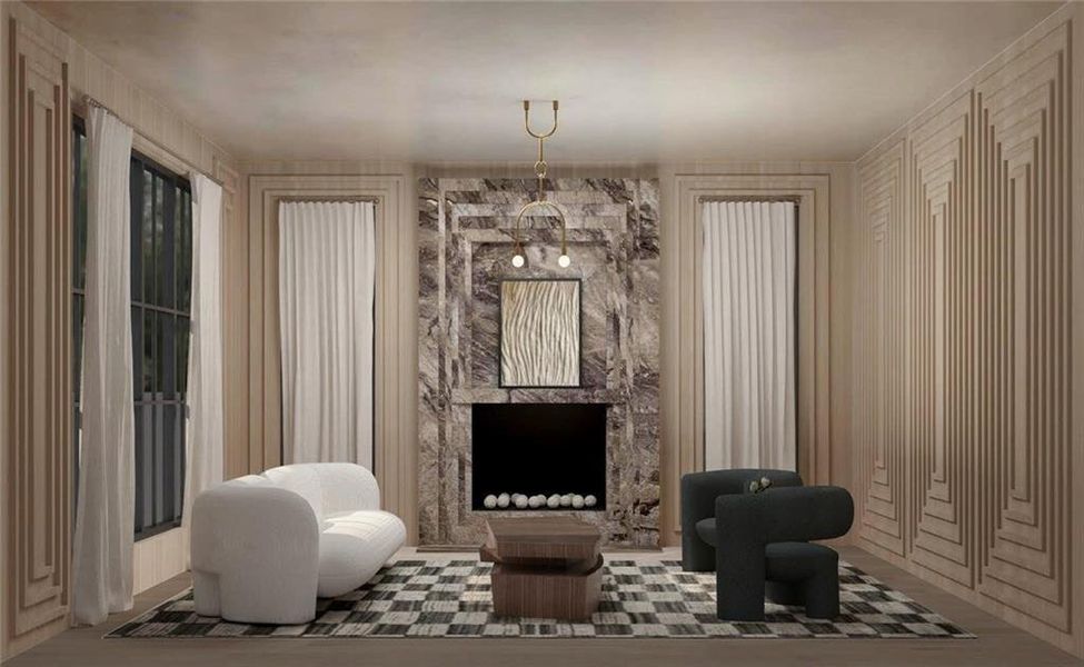 Furnished interior view inside a new home in , Atlanta (Image 12). Furnished interior view inside a new home in , Atlanta (Image 12).