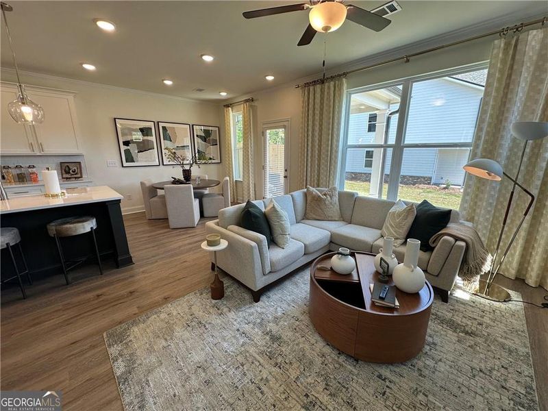 Furnished interior view inside a new home in Mulberry Summit, Flowery Branch (Image 12). Furnished interior view inside a new home in Mulberry Summit, Flowery Branch (Image 12).