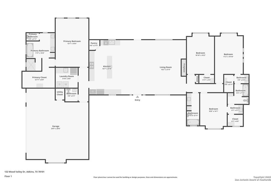 2D floor plan layout of this home in , Adkins, TX (Image 3).