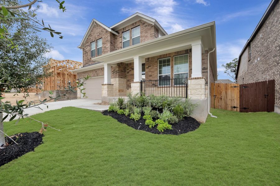 Exterior details and patio area of a home in Davis Ranch 50', San Antonio (Image 23).
