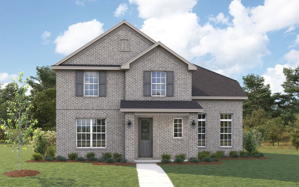 Representative exterior photo of a completed home built from the Livingston by Mattamy Homes in Bridges at Preston Crossings, Gunter, TX (Image 14). Representative exterior photo of a completed home built from the Livingston by Mattamy Homes in Bridges at Preston Crossings, Gunter, TX (Image 14).