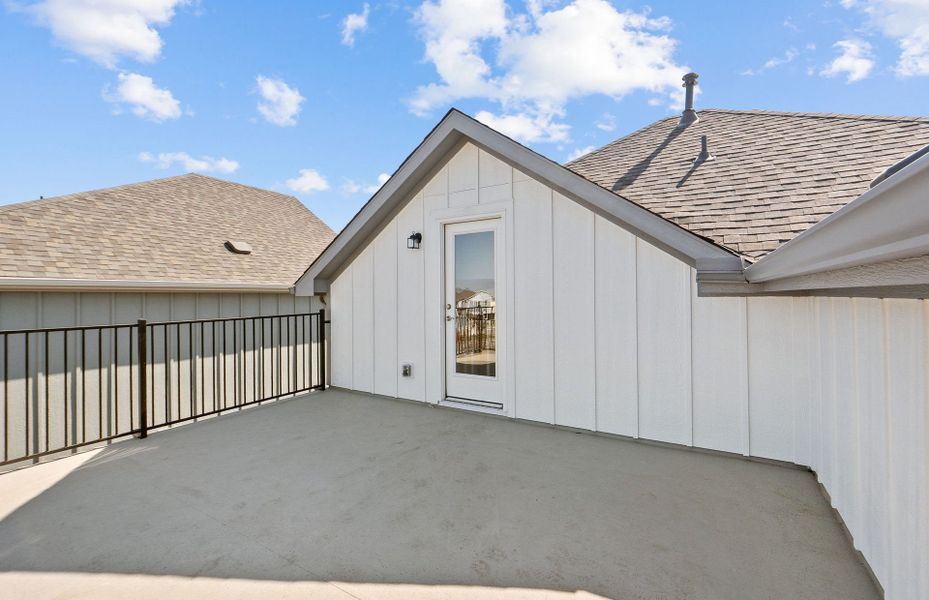 Exterior details and patio area of a home in Santa Rita Ranch, Liberty Hill (Image 22). Exterior details and patio area of a home in Santa Rita Ranch, Liberty Hill (Image 22).