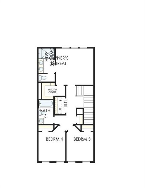 2D floor plan layout of this home in Celesta, Scottdale, GA (Image 3).