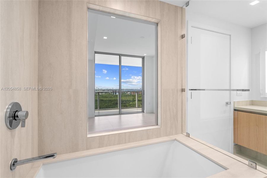 Close-up of interior finishes inside a home in One Park Tower, Miami (Image 19).