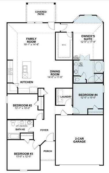 2D floor plan layout of this home in Lone Star Landing, Montgomery, TX (Image 4). 2D floor plan layout of this home in Lone Star Landing, Montgomery, TX (Image 4).