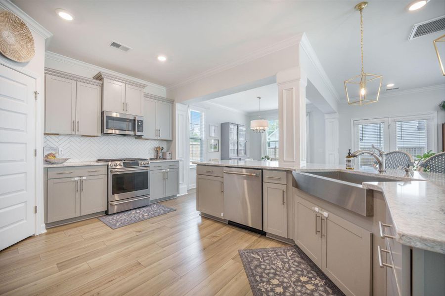 Furnished interior view inside a new home in Cordgrass Landing, Johns Island (Image 42).