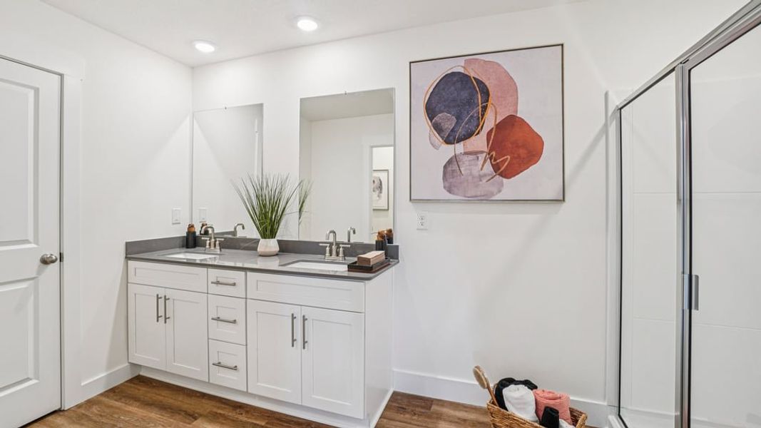 Furnished interior view inside a new home in The Hideaway at Fox Meadows, Bluff City (Image 29).