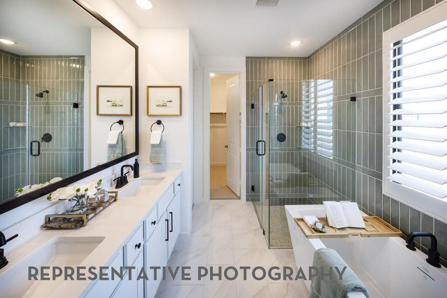 Furnished interior view inside a new home in ARTAVIA, Conroe (Image 14).