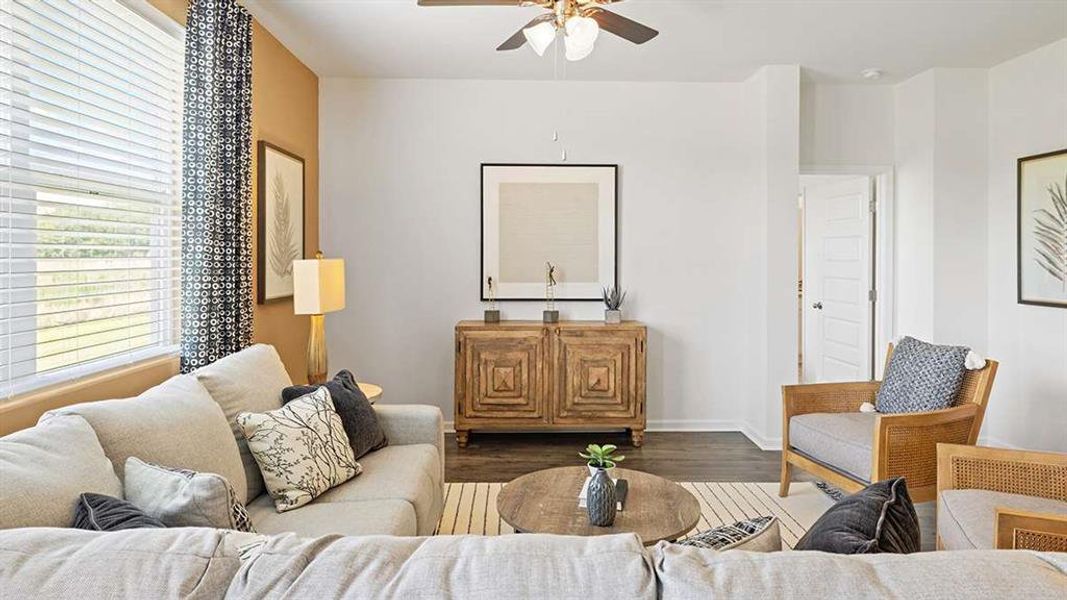Furnished interior view inside a new home in The Preserve at Agricultural Village, Perry (Image 17). Furnished interior view inside a new home in The Preserve at Agricultural Village, Perry (Image 17).