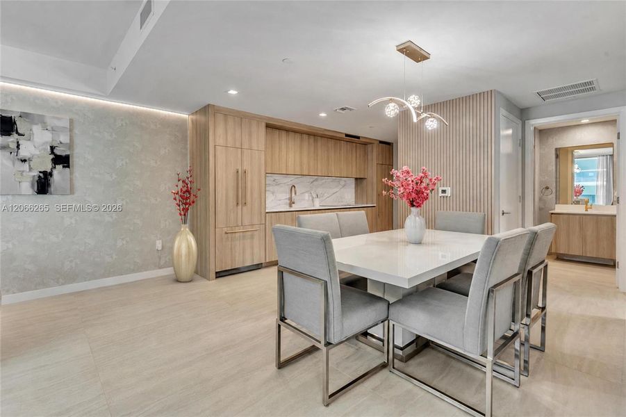 Furnished interior view inside a new home in , Miami (Image 8).