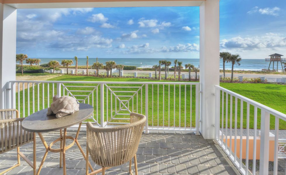 Exterior details and patio area of a home in Verona Oceanside, Ormond Beach (Image 28).