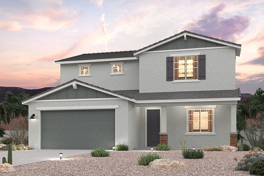 A house with a garage. A house with a garage.