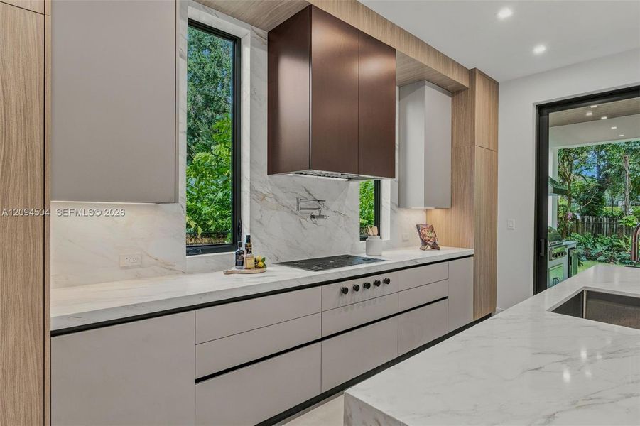 Furnished interior view inside a new home in , South Miami (Image 48).