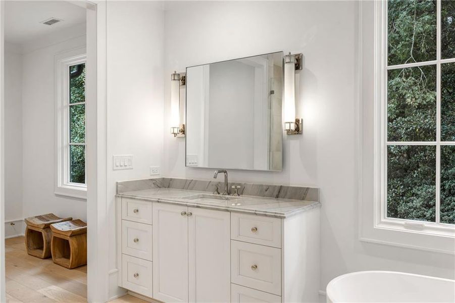 Furnished interior view inside a new home in , Atlanta (Image 30).