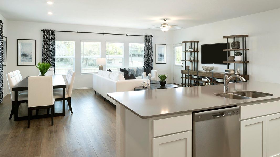 Furnished interior view inside a new home in Woodfield Preserve: Highlands Collection, Georgetown (Image 8).