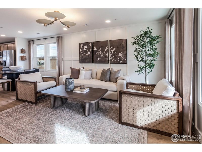 Furnished interior view inside a new home in Prairie Song Story Collection - Single Family Homes, Windsor (Image 9).