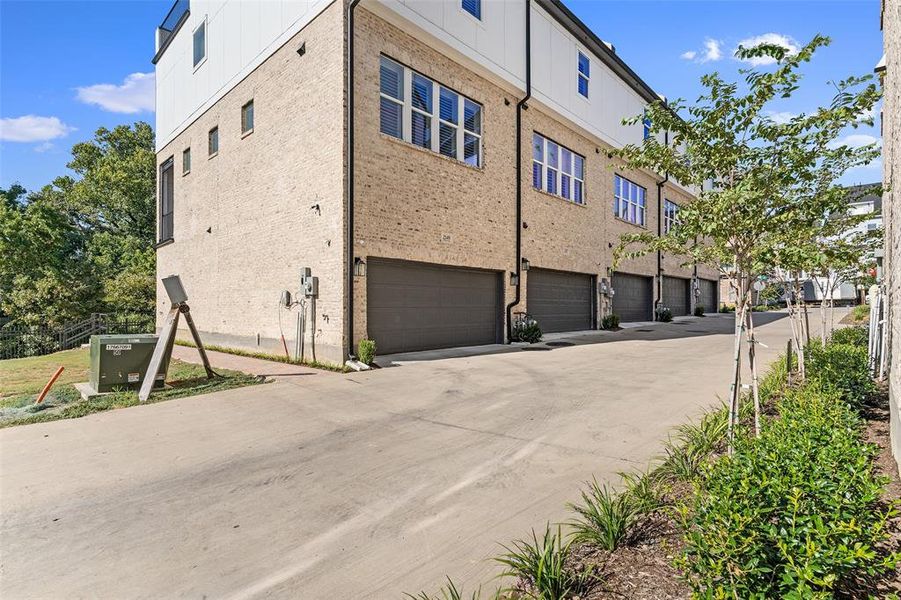 Alley access to garage