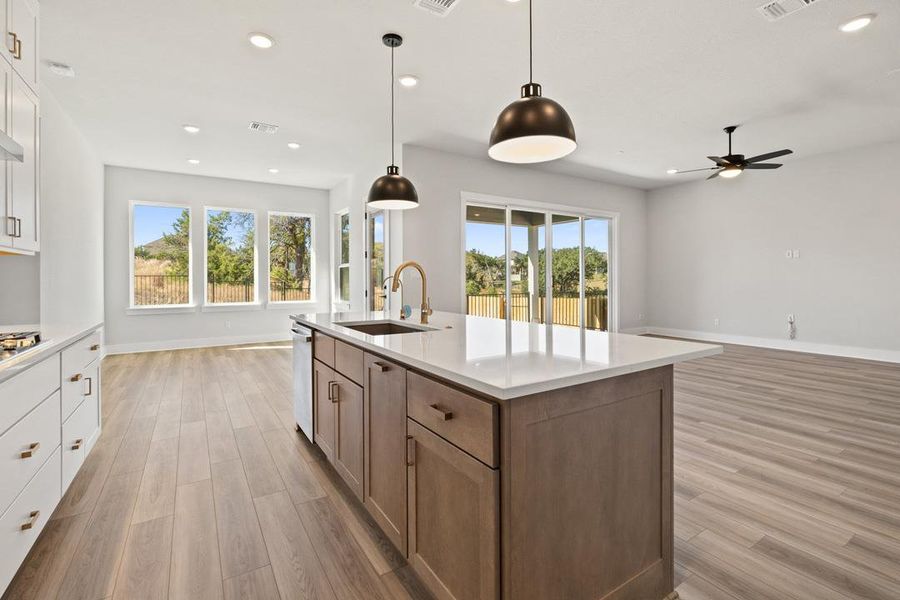 Furnished interior view inside a new home in Lariat, Liberty Hill (Image 9).