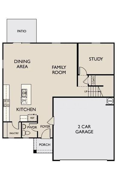 2D floor plan layout of this home in Mt. Tabor Ridge, Dallas, GA (Image 3).