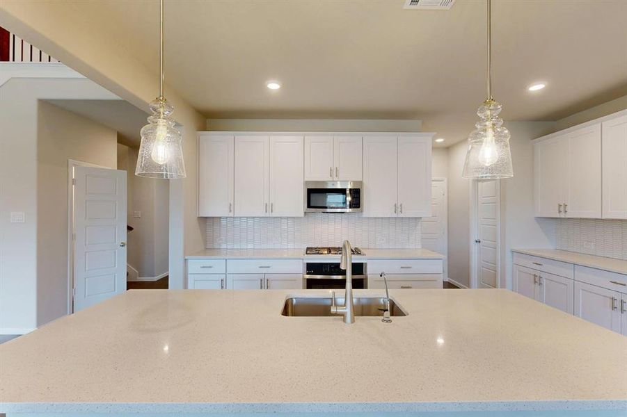 Furnished interior view inside a new home in The Preserve, Justin (Image 5).