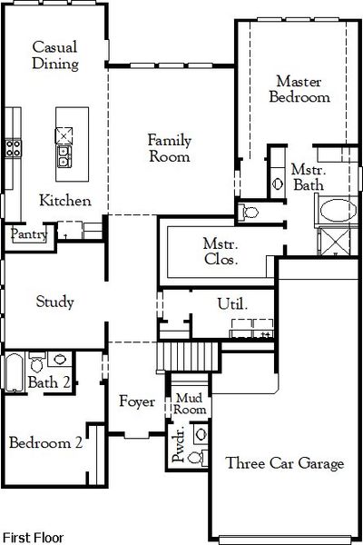 2D floor plan layout for the Collin by Coventry Homes in Mayfair 60', New Braunfels, TX (Image 3). 2D floor plan layout for the Collin by Coventry Homes in Mayfair 60', New Braunfels, TX (Image 3).