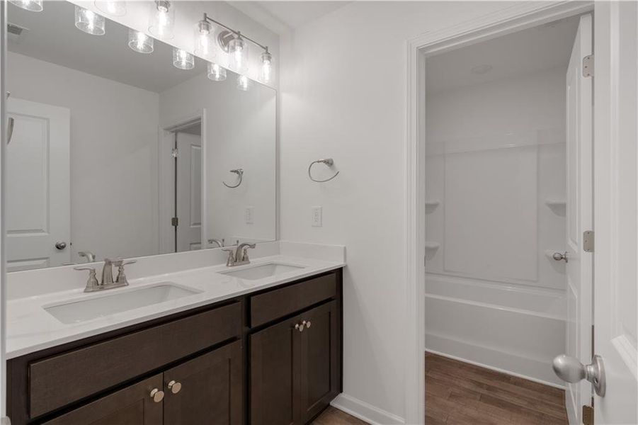 Furnished interior view inside a new home in The Overlook at Factory Shoals, Mableton (Image 12).