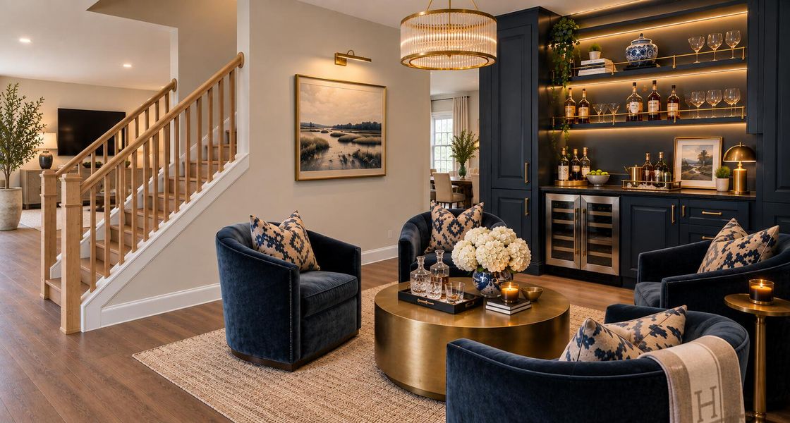 Furnished interior view inside a new home in , Edisto Island (Image 14).