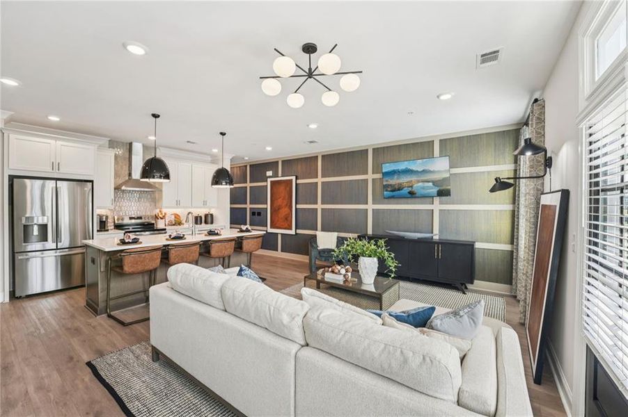Furnished interior view inside a new home in Market Square at Sawnee Village, Cumming (Image 13).