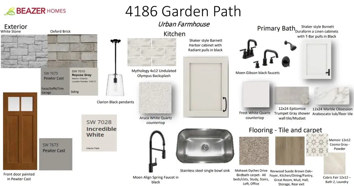 Sample of building materials used in homes in Parklands Estates, Schertz (Image 5).