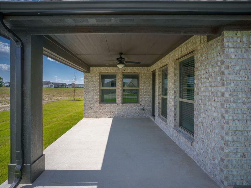 View of patio featuring ceiling fan View of patio featuring ceiling fan
