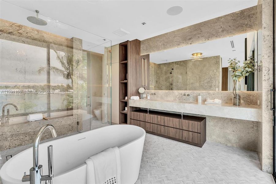 Furnished interior view inside a new home in , Miami Beach (Image 7).