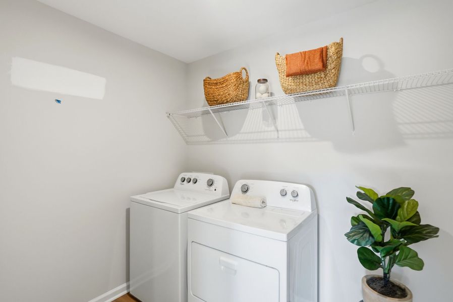 Redwood Model upstairs laundry room