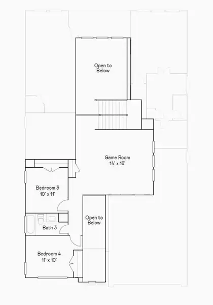 2D floor plan layout of this home in Legacy, League City, TX (Image 3).