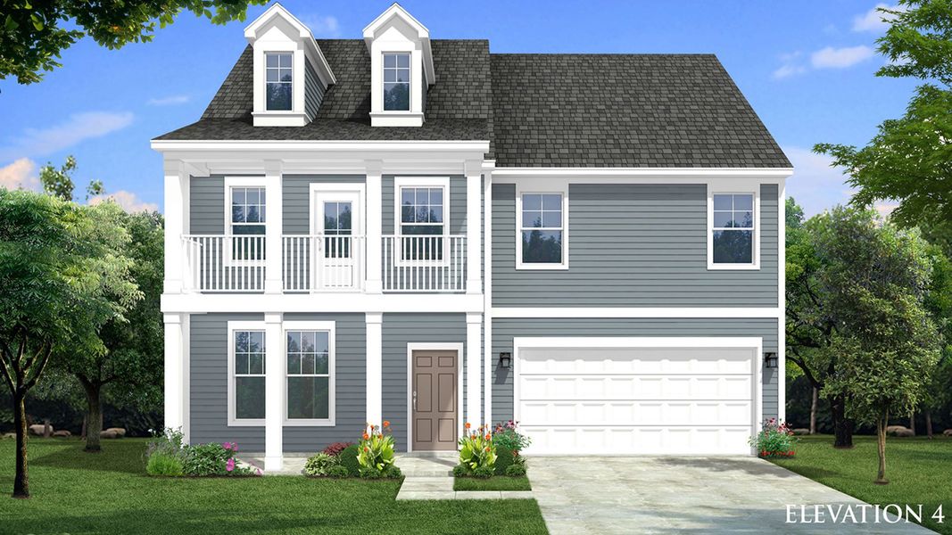 Representative exterior photo of a completed home built from the Jordan by DRB Homes in Provisions at Courtland, Sanford, NC (Image 22).