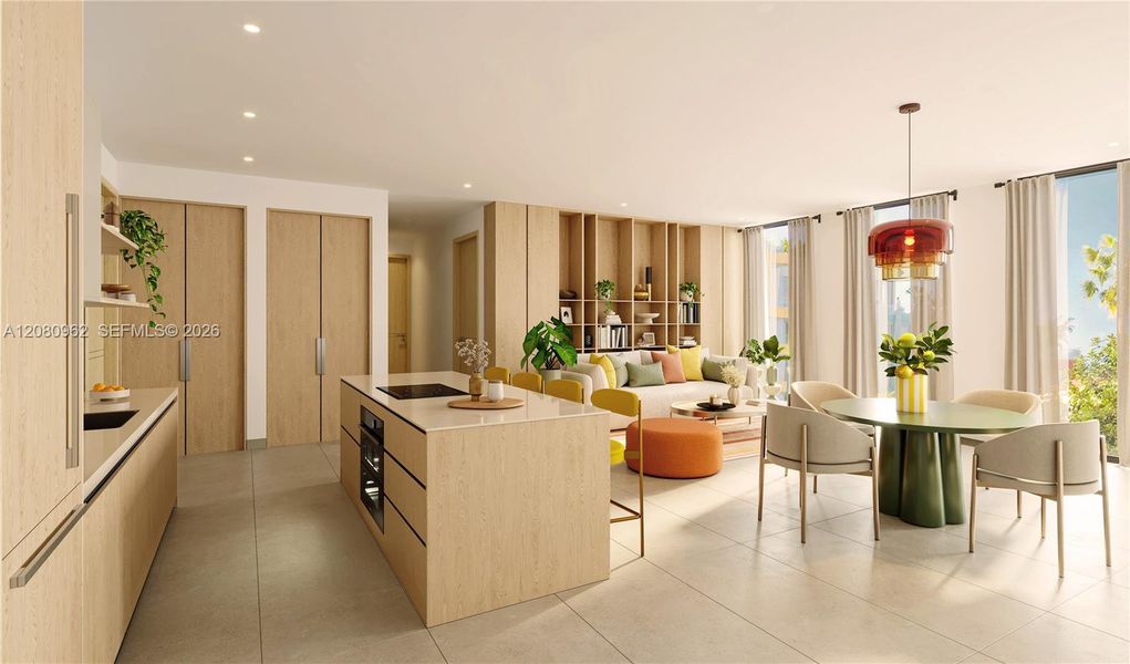 Furnished interior view inside a new home in , Miami (Image 4).