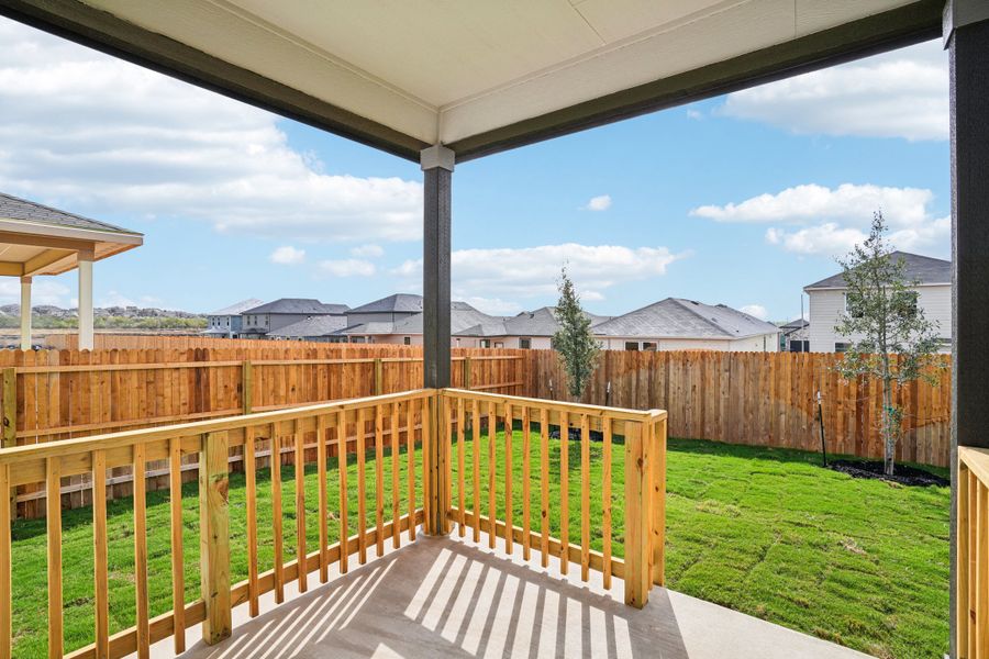 Back exterior of the Reynolds floorplan at a Meritage Homes community.