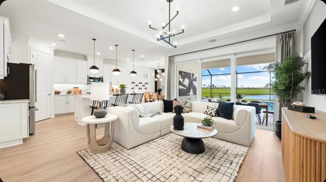 Furnished interior view inside a new home in Skye Ranch Community Group Page, Sarasota (Image 4). Furnished interior view inside a new home in Skye Ranch Community Group Page, Sarasota (Image 4).