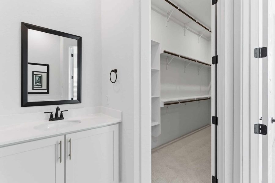 Furnished interior view inside a new home in Centero at Stone Oak, San Antonio (Image 13).