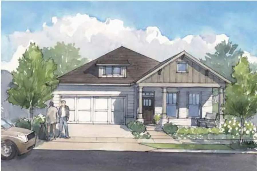 Exterior rendering of this home design in Echols Farm, Hiram, GA (Image 5).