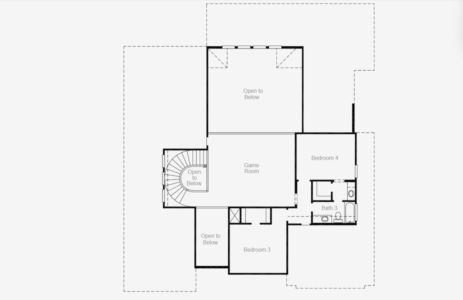 2D floor plan layout for the Hamlin by Coventry Homes in Mustang Lakes 74', McKinney, TX (Image 19). 2D floor plan layout for the Hamlin by Coventry Homes in Mustang Lakes 74', McKinney, TX (Image 19).